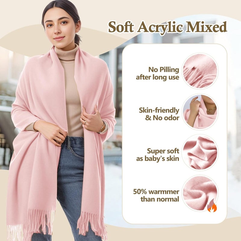 AURUZA Shawls and Wraps for Evening Dresses, Soft Pashmina Shawls for Women, Pashmina Shawls for Wedding Party - Image 2